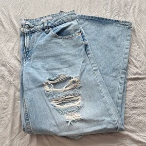 Forever 21 Light Blue Distressed Jeans